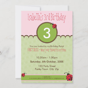 BIRTHDAY PARTY INVITES :: ladybird 4P