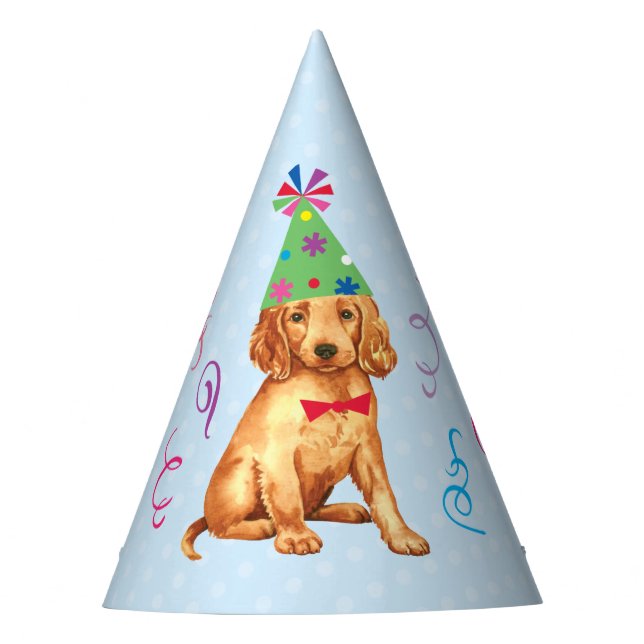 Birthday Party Irish Setter Party Hat (Front)