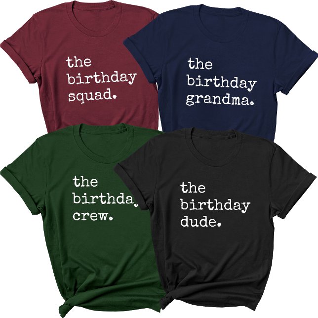 Birthday Party Matching Group Vintage Cool Custom T-Shirt (Creator Uploaded)