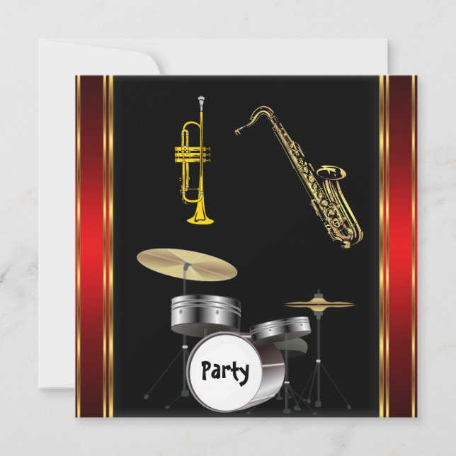 Birthday Party Music Dance Invitation (Front)