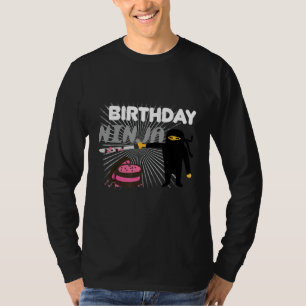 Birthday Party Ninja - Funny Cool Martial Arts Gif T-Shirt