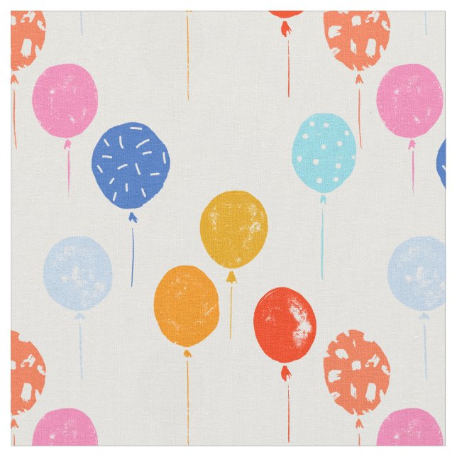 Birthday party nursery balloon  fabric (Close Up)