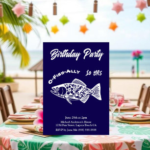 Birthday Party-O-Fish-ally Hawaiian Fish Invitation