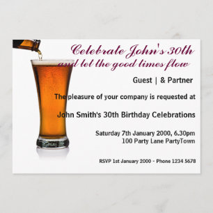 Birthday Party Personalised Invitation