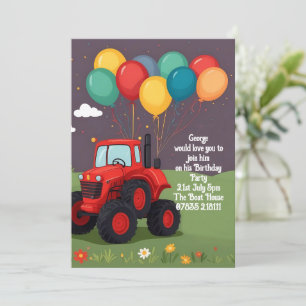 Birthday Party Personalised Invitation .