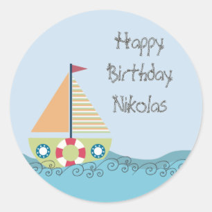 Birthday Party Personalised Label Sticker