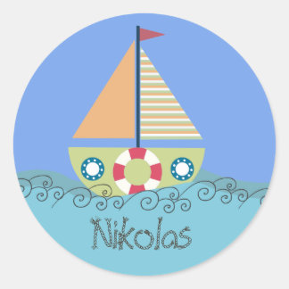 Birthday Party Personalised Name Label Sticker