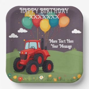 Birthday Party Personalised Paper Plate