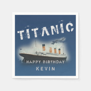 Birthday Party Personalised Titanic Napkins