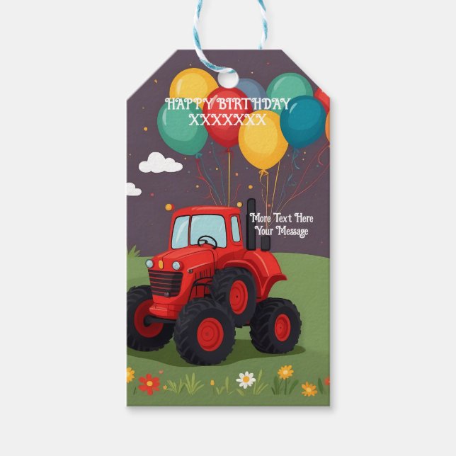 Birthday Party Personalized Gift Tags (Front)
