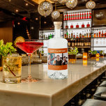 Birthday party photo burnt orange modern guy liquor bottle label<br><div class="desc">For a  21st (or any age) birthday party for guys. A trendy burnt orange coloured background. Personalise and add your own photo of the birthday boy/man. Tempates for a name,  age 21. White text.</div>