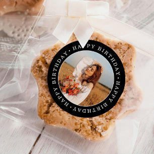 Birthday Party Photo Classic Round Sticker
