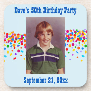Birthday Party Photo Favour Coaster