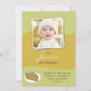 Birthday Party Photo Flat Invitation