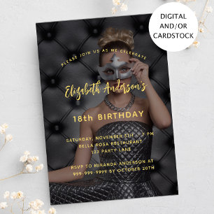 Birthday party photo invitation