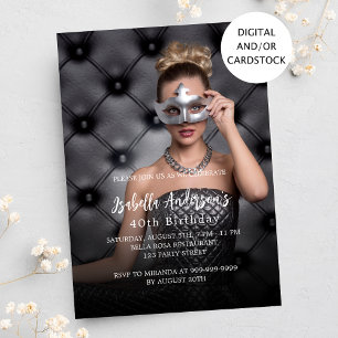 Birthday party photo invitation