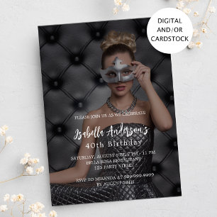 Birthday party photo invitation