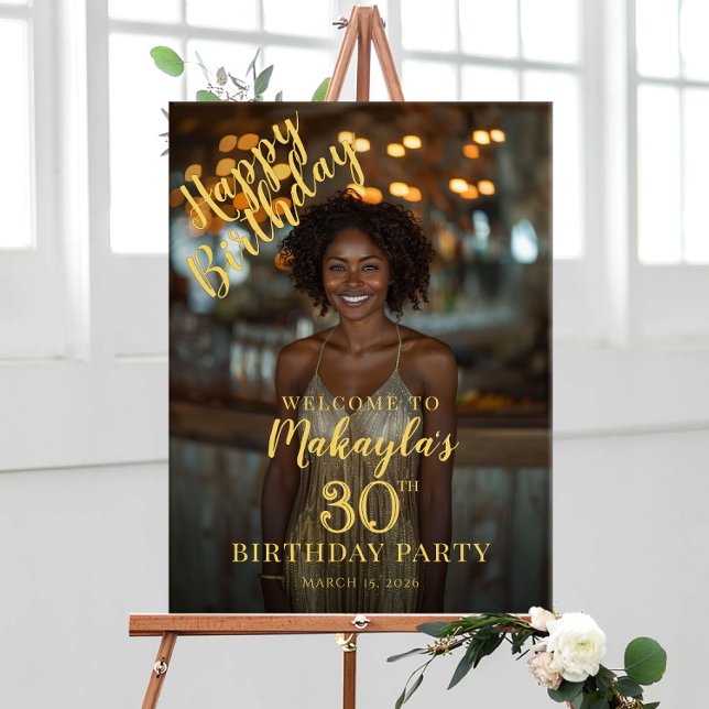 Birthday party photo welcome poster (Creator Uploaded)