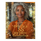 Birthday party photo welcome sign