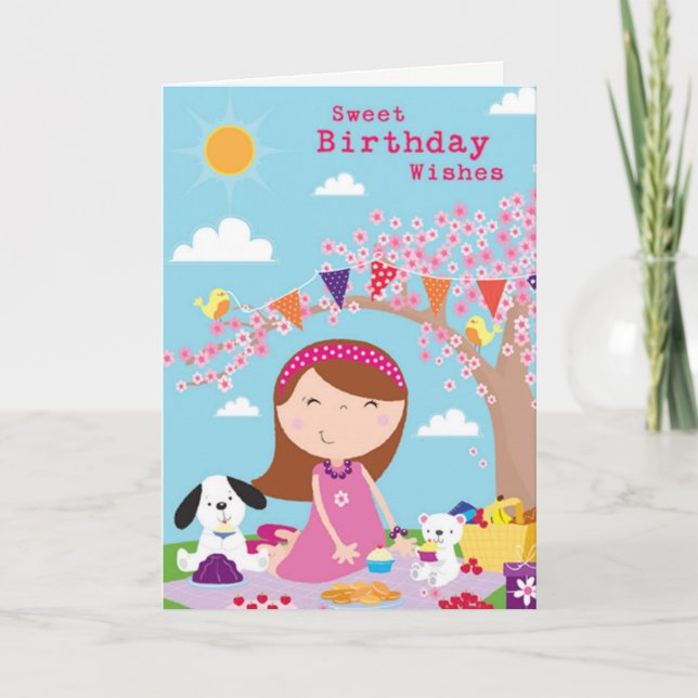 Birthday Party Picnic Card (Front)