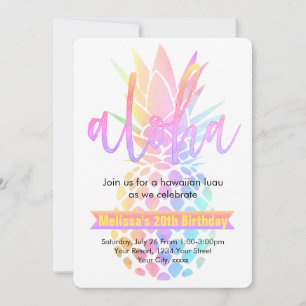 birthday party pineapple invitation