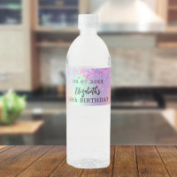 Birthday party pink purple glitter holographic