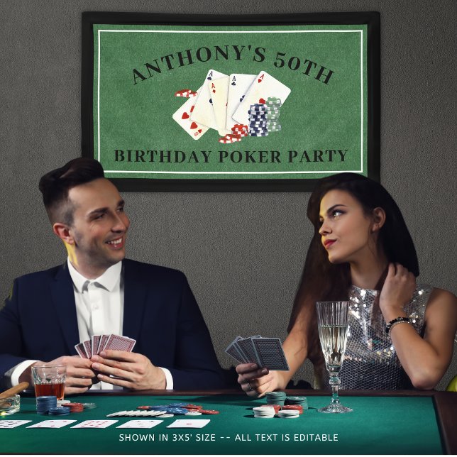 Birthday Party Poker Casino Vegas Banner (Creator Uploaded)
