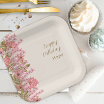 Birthday Party Pretty Wildflower Pink Floral Cute