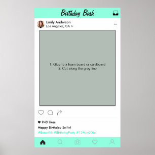 Birthday Party Prop Photo Booth Frame Decoration