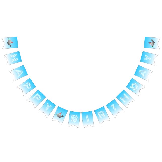 Birthday Party-ready Whale Bunting (All)