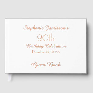 Birthday Party Rose Gold FOIL Memory Guest Book