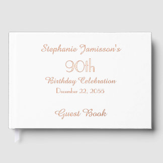 Birthday Party Rose Gold FOIL Memory Guest Book
