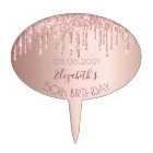 Birthday party rose gold glitter drips glam