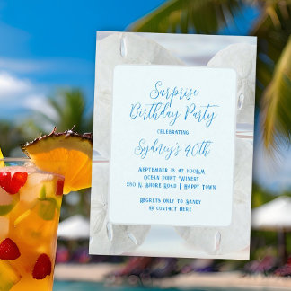 Birthday Party Sand Dollars Invitation