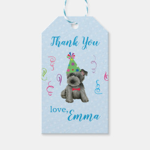 Birthday Party Scottish Terrier Thank You Gift Tags