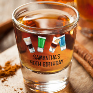 Birthday Party Shot Drink Alcohol Personalised Shot Glass