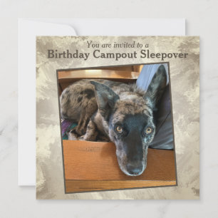 Birthday Party Sleepover Custom Photo Template