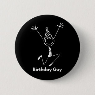 Birthday Party Smile Face Funny Cute Birthday Guy 6 Cm Round Badge