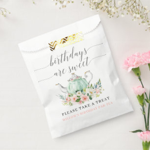 Birthday Party Tea Party Birthdays are Sweet Favour Bag