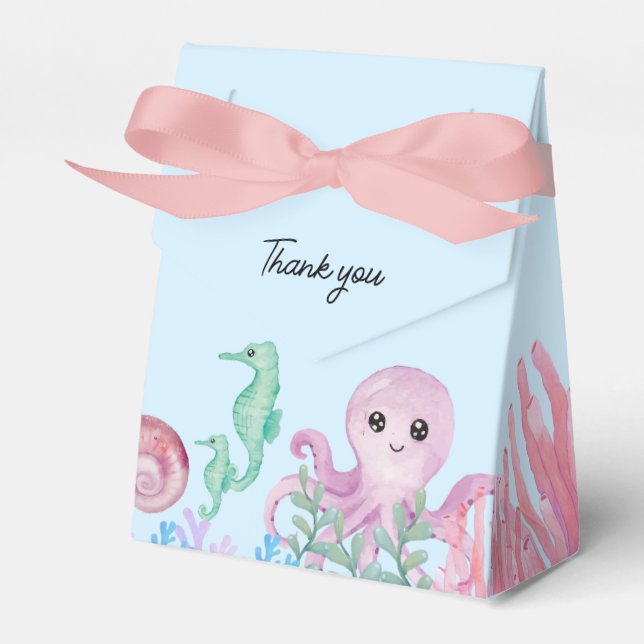 Birthday Party Under the sea  Favour Box (Front Side)