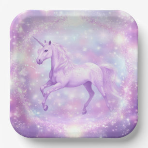 Birthday Party Unicorn Paper Plate