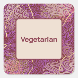 Birthday Party Vegetarian Food Dietary Needs  Square Sticker
