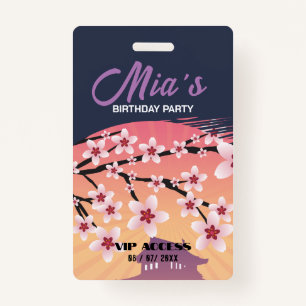 Birthday Party VIP Access Badge ID Badge