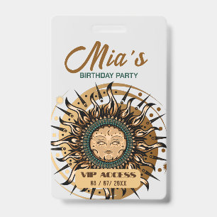 Birthday Party VIP Access Badge ID Badge