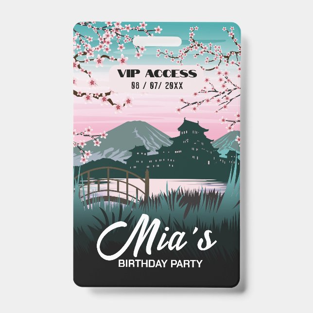 Birthday Party VIP Access Badge ID Badge (Front)