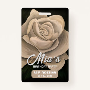 Birthday Party VIP Access Badge ID Badge