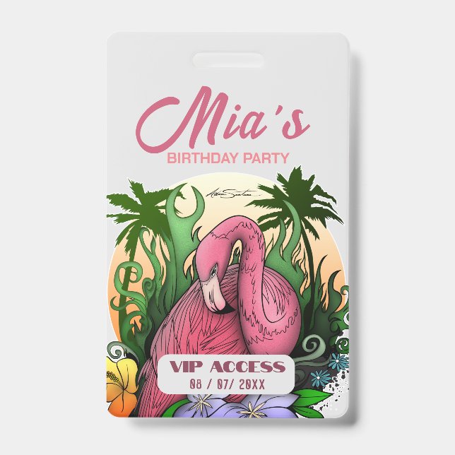 Birthday Party VIP Access Badge ID Badge (Front)