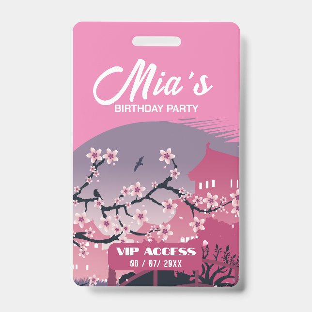 Birthday Party VIP Access Badge ID Badge (Front)