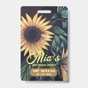 Birthday Party VIP Access Badge ID Badge
