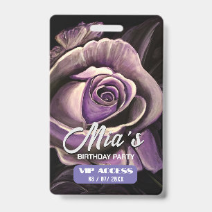 Birthday Party VIP Access Badge ID Badge